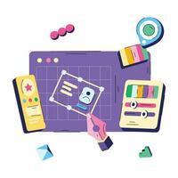 Trendy Designing Tools vector