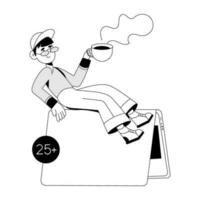 Trendy Coffee Break vector