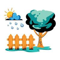 Trendy Rainfall Concepts vector