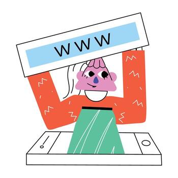 de moda web dominio vector