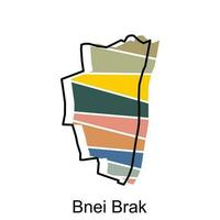 bnei freno mapa territorio icono. Israel mapa vector icono para web diseño aislado en blanco antecedentes