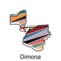 Dimona mapa territorio icono. Israel mapa vector icono para web diseño aislado en blanco antecedentes