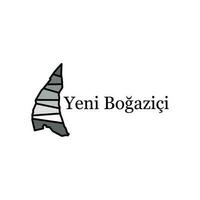 Map of Yeni Bogazici on White isolated background, with named regions and travel icons, illustration vector design template