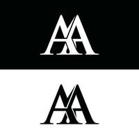 Initial AA monogram logo, Letter Logo Design Template Vector, suitable for your company vector