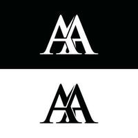 Initial AA monogram logo, Letter Logo Design Template Vector, suitable for your company vector