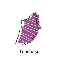 Tepebasi Turkey Map illustration vector Design Template, suitable for your company, geometric logo design element