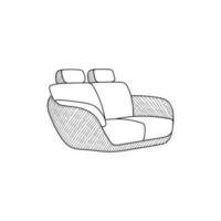 Furniture sofa logo design icon template. simple furniture logo design vector
