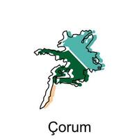 Corum world map vector design template, graphic style isolated on white background, suitable for your company