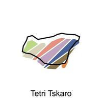 Map of Tetri Tskaro Georgia High detailed on white background. Abstract design vector template