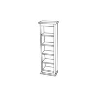 Shelf icon line art design template, vector minimalist illustration design