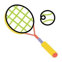 Trendy Squash Racket vector