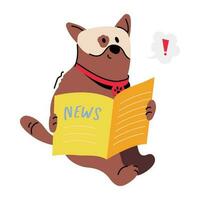 Trendy Dog News vector