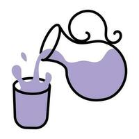 Trendy Water Jug vector