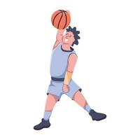 de moda baloncesto chico vector