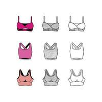 Set of Woman Bra icon design, illustration template vector, suitable for your company vector