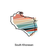 South Khorasan Highlighted on Iran Map, illustration design template vector