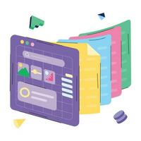Trendy Website Layers vector