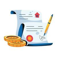 Trendy Home Contract vector