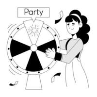 Trendy Party Wheel vector