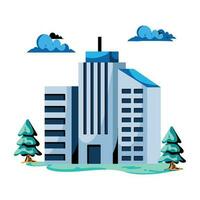 Trendy Skyscraper Building vector