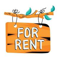 Trendy For Rent vector