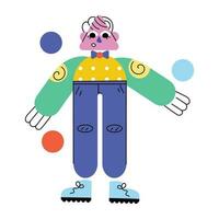 Trendy Circus Clown vector