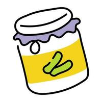 Trendy Pickle Jar vector