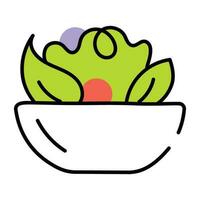 Trendy Salad Bowl vector