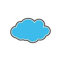 Cloud illustration logo icon vector flat design