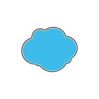 nube ilustración logo icono vector plano diseño