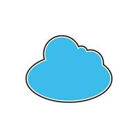 Cloud illustration logo icon vector flat design