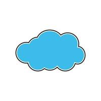 nube ilustración logo icono vector plano diseño