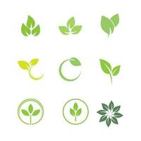 green garden logo vector and symbol