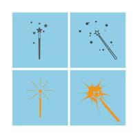 Wand Magic stick icon vector symbol template