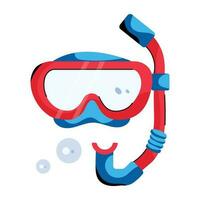 Trendy Scuba Mask vector