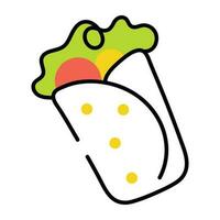 Trendy Tortilla Wrap vector