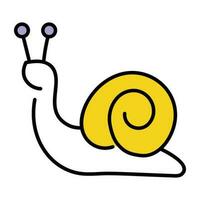 Trendy Snail Concepts vector