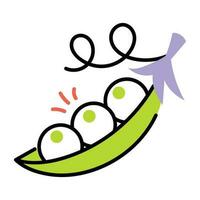 Trendy Peas Concepts vector