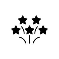 Vector element of Five Star explosion, Glyph icon.