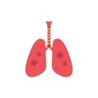 Vector Element of Infected Lungs.