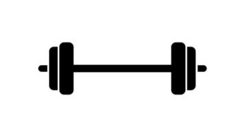 Vector element of Barbell, Glyph icon.