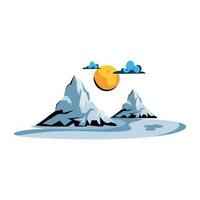 Trendy Mountains Concepts vector