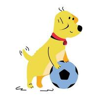 Trendy Dog Football vector