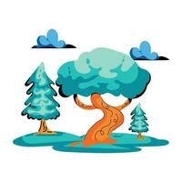 Trendy Forest View vector
