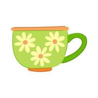 hot cup ceramic cartoon vector illustration