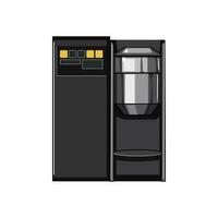 machine capsule coffee maker cartoon vector illustration