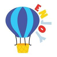 Trendy Hot Balloon vector