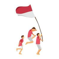 vector ilustración de Indonesia independencia día concepto