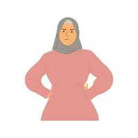 vector illustration of muslim woman wearing hijab