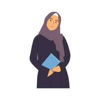 vector illustration of muslim woman wearing hijab